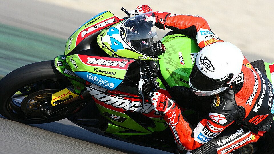 David Salom holte die erste Bestzeit im Motorland Aragon, Foto: Kawasaki