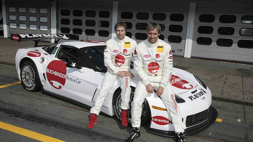 Heinz-Harald Frentzen und Sven Hannawald mit ihrer C6, Foto: GT Masters