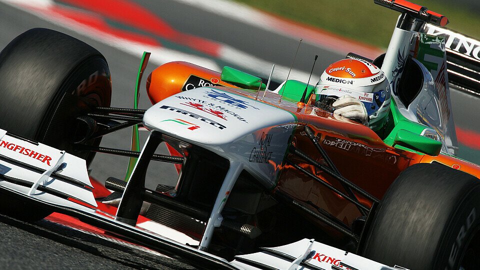 Adrian Sutil kam nicht mit dem neune Aerodynamik-Paket zurecht, Foto: Sutton
