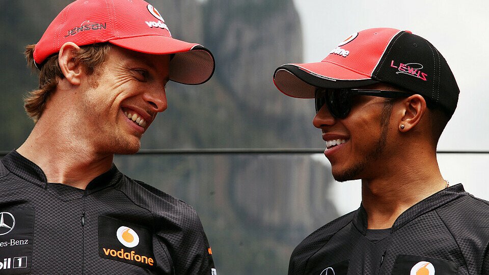 Jenson Button und Lewis Hamilton: ähnliche Erfolge, andere Herangehensweise, Foto: Sutton