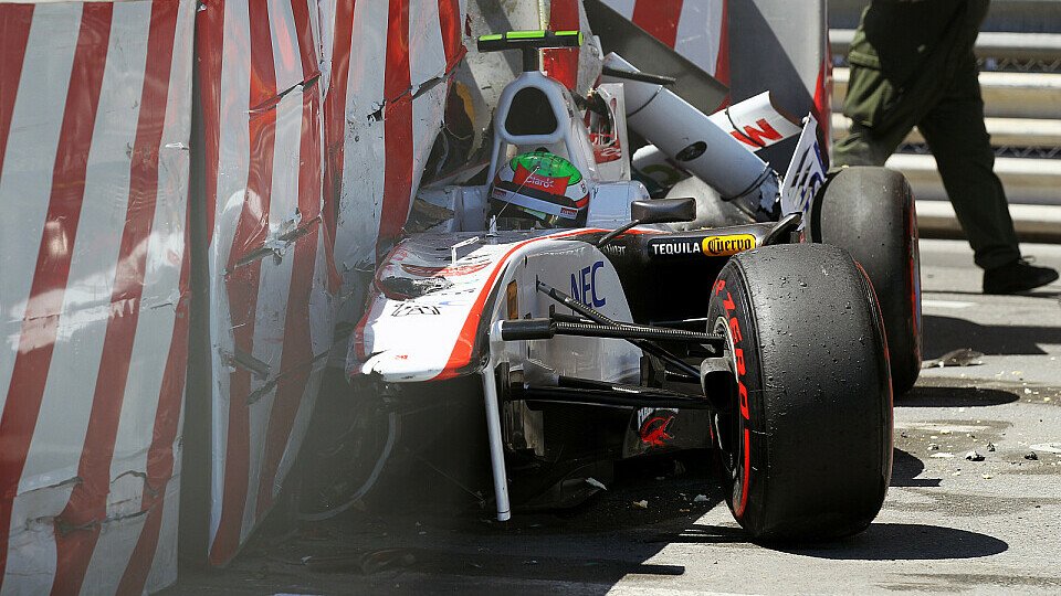 Sergio Perez hatte einen bösen Unfall, Foto: Sutton