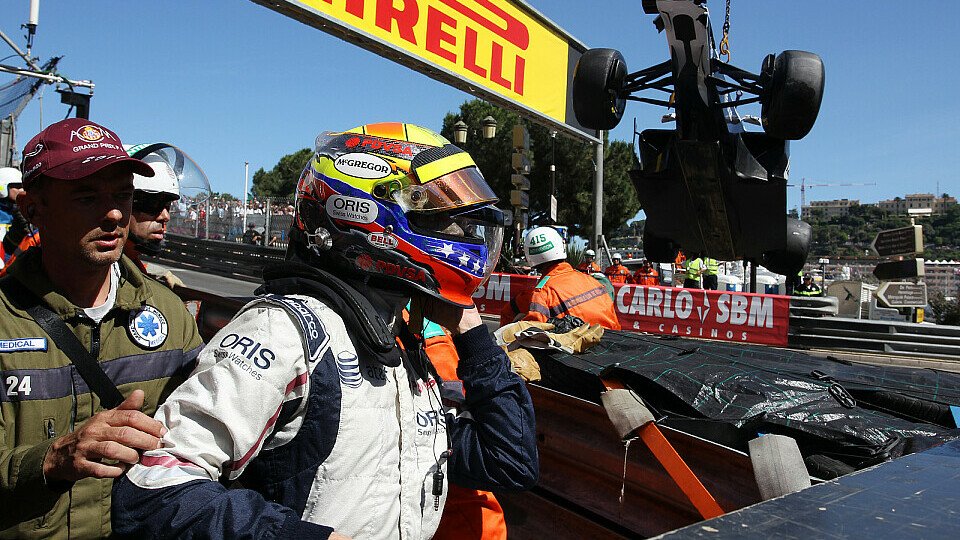 Der Moment der Ernüchterung: Maldonados Williams hängt am Seil - keine Punkte für den Rookie, Foto: Sutton