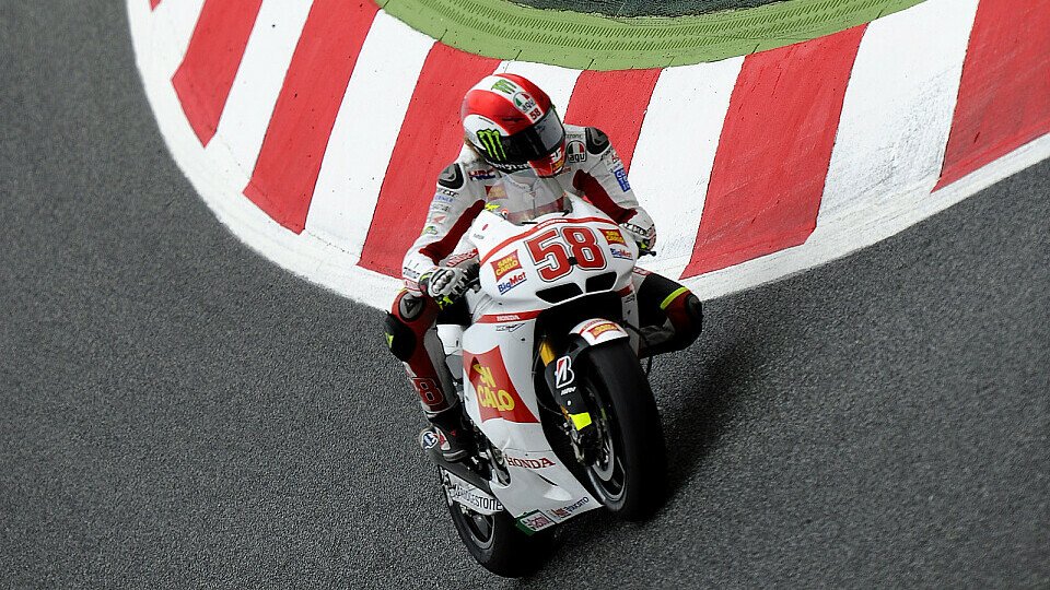 Marco Simoncelli entschied sich für ein konservatives Finish, Foto: Milagro