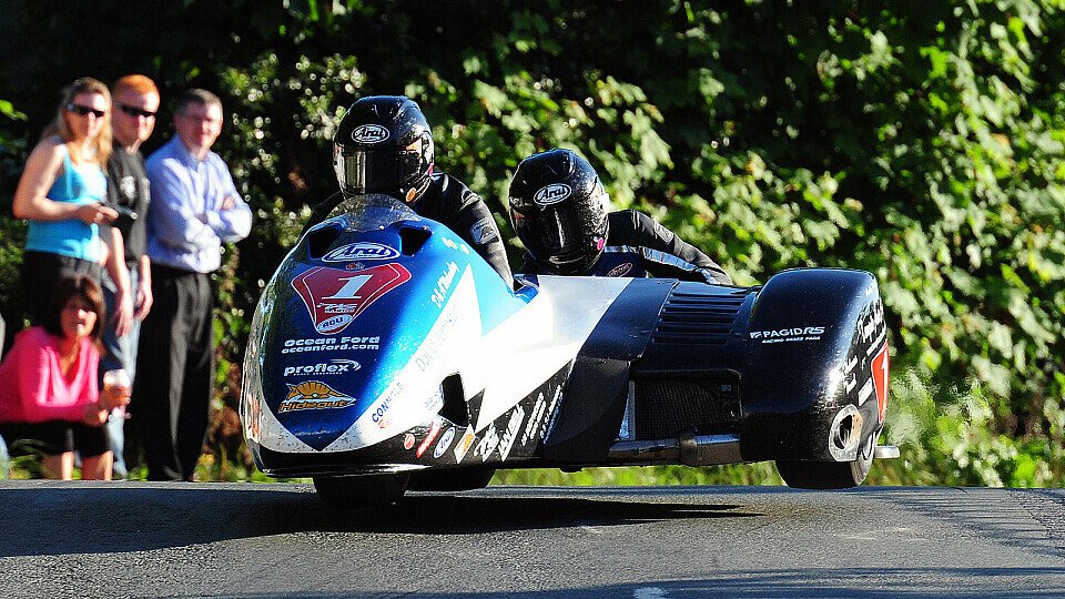 John Holden/Andrew Winkle haben das zweite Seitenwagen-Rennen gewonnen, Foto: Toni Börner