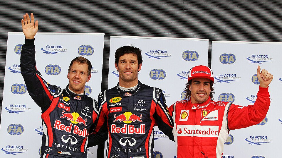 Mark Webber stach Sebastian Vettel aus, Foto: Sutton