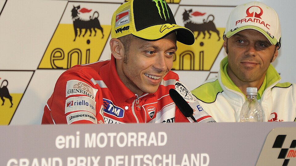 Valentino Rossi musste auf dem Sachsenring zum Auftakt am Freitag einige Rückschläge hinnehmen, Foto: Milagro