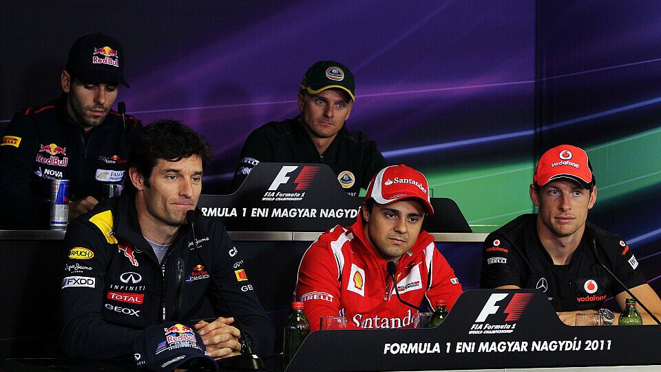 Mark Webber, Felipe Massa und Jenson Button erwarten Spannung in Ungarn, Foto: Sutton