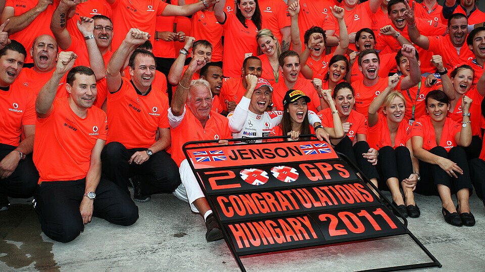 Jenson Button feierte im vergangenen Jahr auf dem Hungaroring seinen 200. GP, Foto: Sutton