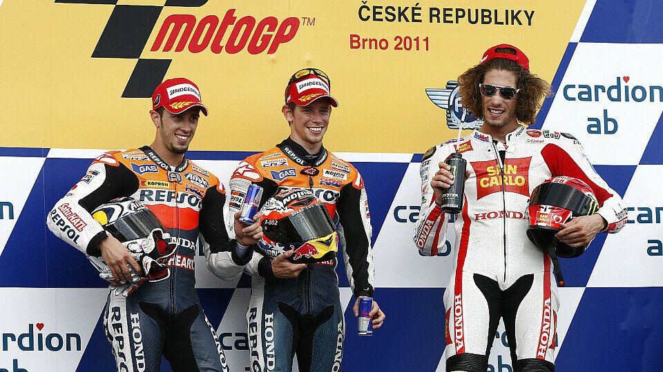 Platz an der Sonne: Stoner stand dieses Jahr in allen Rennen außer in Jerez auf dem Podest, Foto: Honda