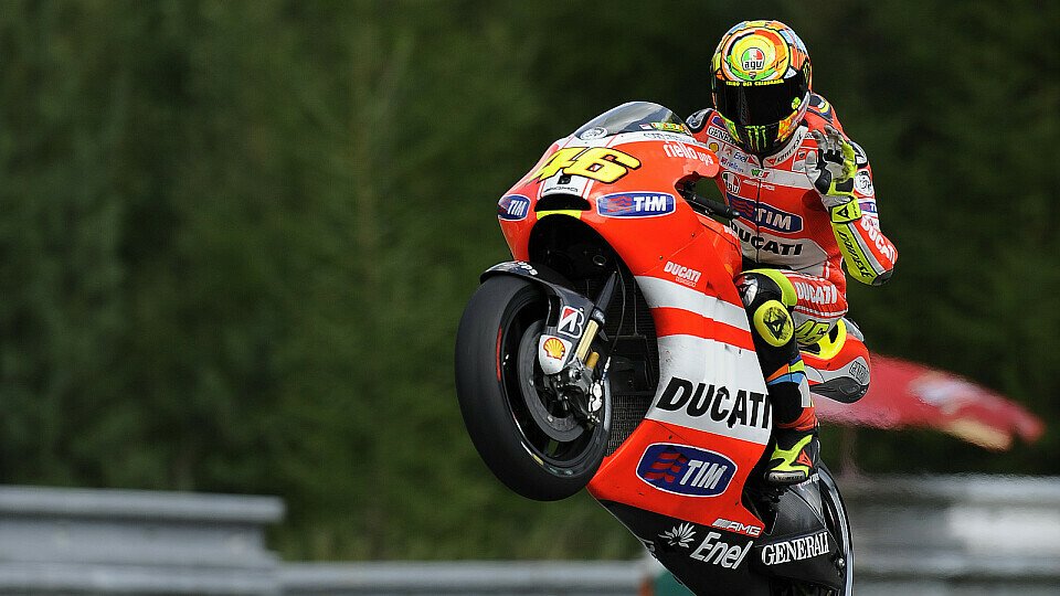 Valentino Rossi sieht noch große Schwierigkeiten mit der Ducati, Foto: Ducati