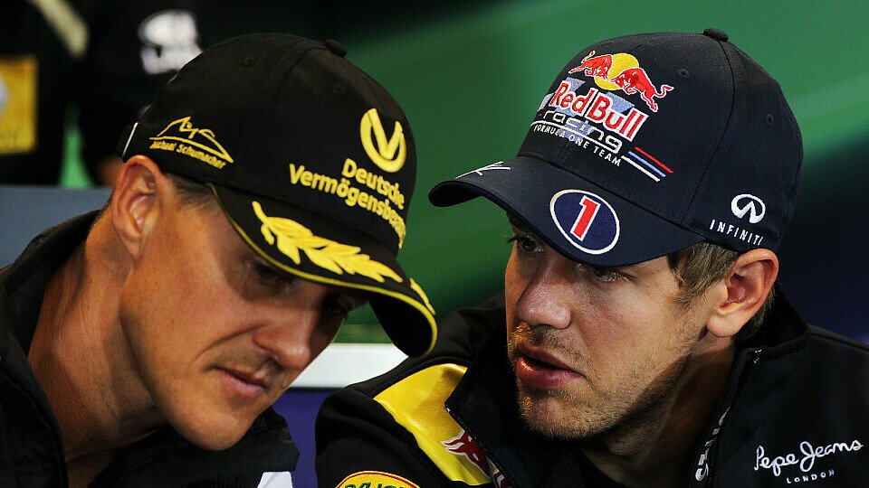 Sebastian Vettel hält große Stücke auf Michael Schumacher - als Sportler, Freund und Ratgeber, Foto: Sutton