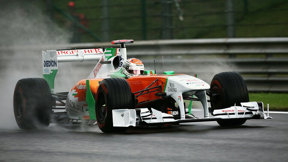 Adrian Sutil hatte kaum Zeit, den VJM04 im Trockenen zu testen, Foto: Sutton