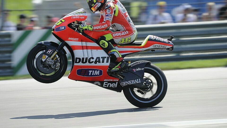 Trotz Startplatz 14 zeigte sich Valentino Rossi optimistisch für das Rennen, Foto: Ducati