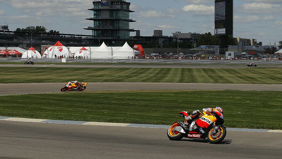 Auch wenn Casey Stoner der Konkurrenz in Indianapolis um die Ohren fuhr - besonders toll findet er diese Strecke nicht., Foto: Repsol
