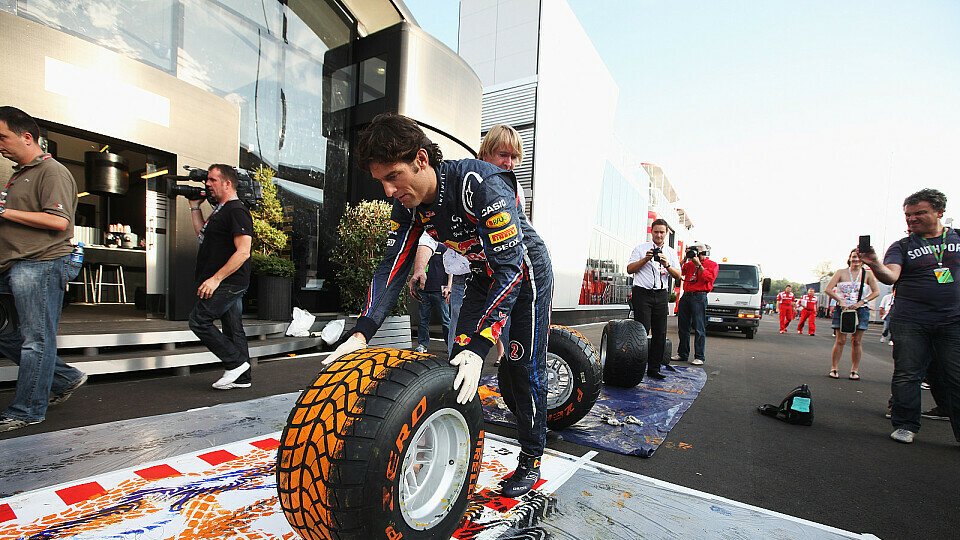 Ob Mark Webber auch bei einem Reifenfarben-Wettbewerb mitmachen dürfte?, Foto: Red Bull