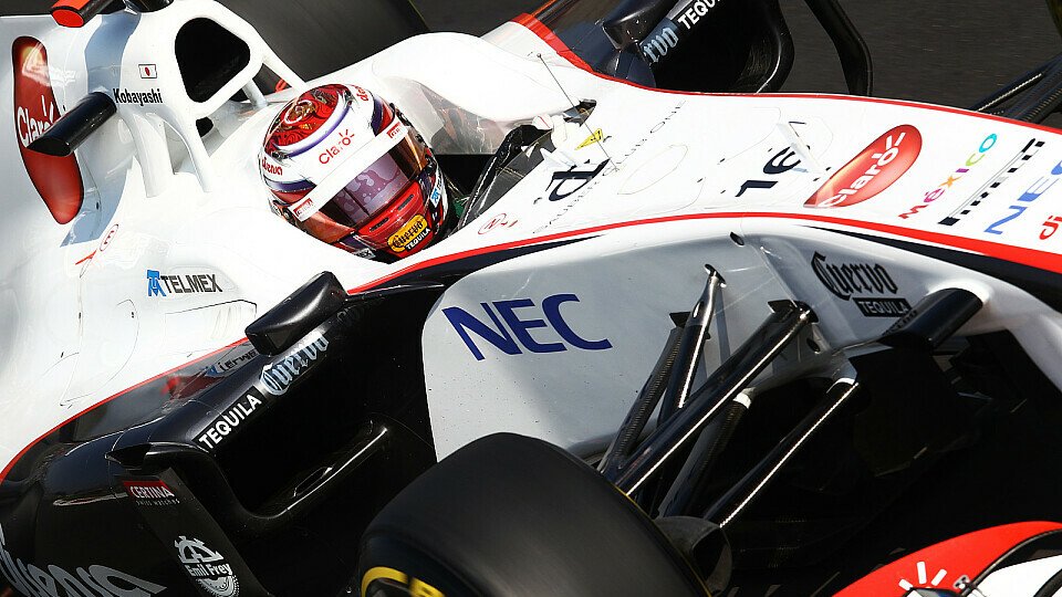 Kamui Kobayashi staunte über die Topspeed seines Teamkollegen Sergio Perez, Foto: Sutton