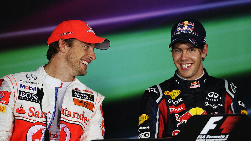 Charme-Offensive: Jenson Button kann den Leistungen von Schumacher und Vettel einiges abgewinnen, Foto: Red Bull