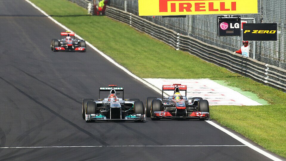 Spektakulär gefahren, aber sauber geblieben: Lewis Hamilton fiel in Monza auch im knallharten Zweikampf mit Schumacher nicht negativ auf, Foto: Sutton