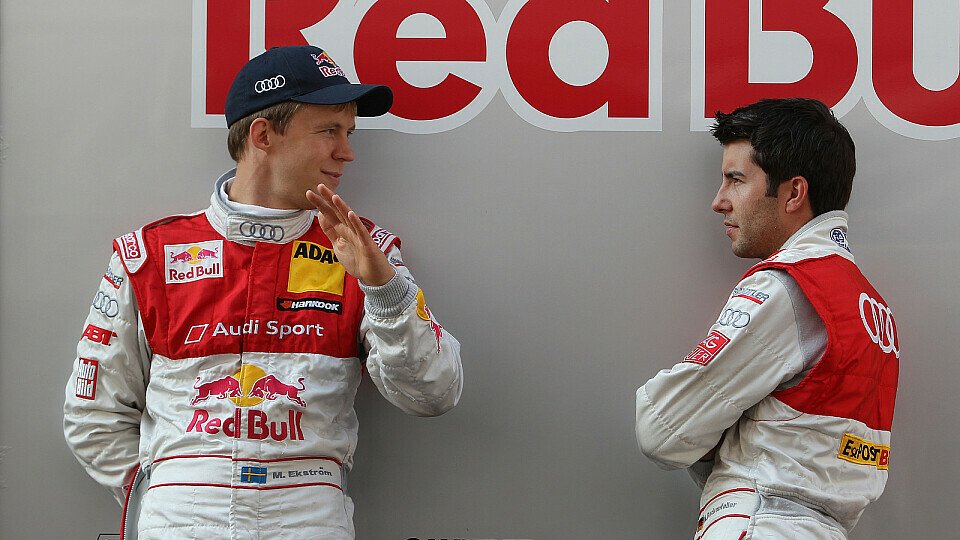 Blicken gespannt in die neue Saison: Mattias Ekström und Mike Rockenfeller, Foto: Audi