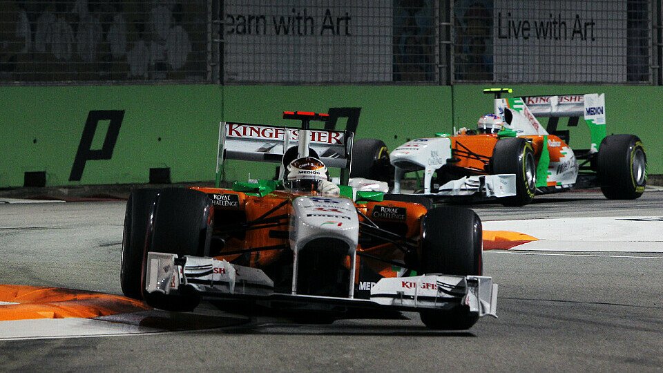 Force India steigerte sich im Laufe der Saison. Am Ende konnte das Team fast noch Lotus Renault einholen, Foto: Sutton
