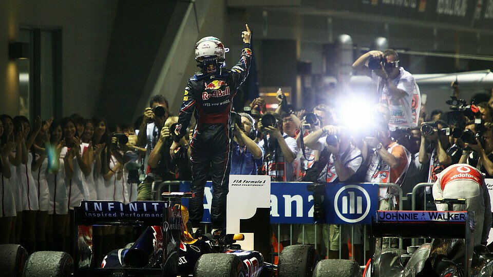 Sebastian Vettel fehlt nur noch ein Punkt zur Titelverteidigung, Foto: Sutton