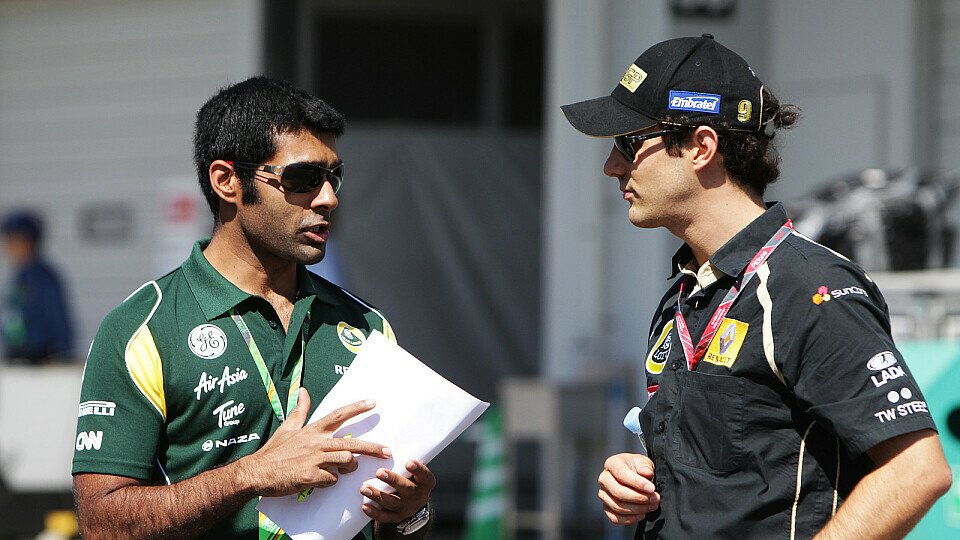 Karun Chandhok sah in Sao Paulo einmal ganz genau hin - auch bei Bruno Sennas Lotus Renault, Foto: Sutton