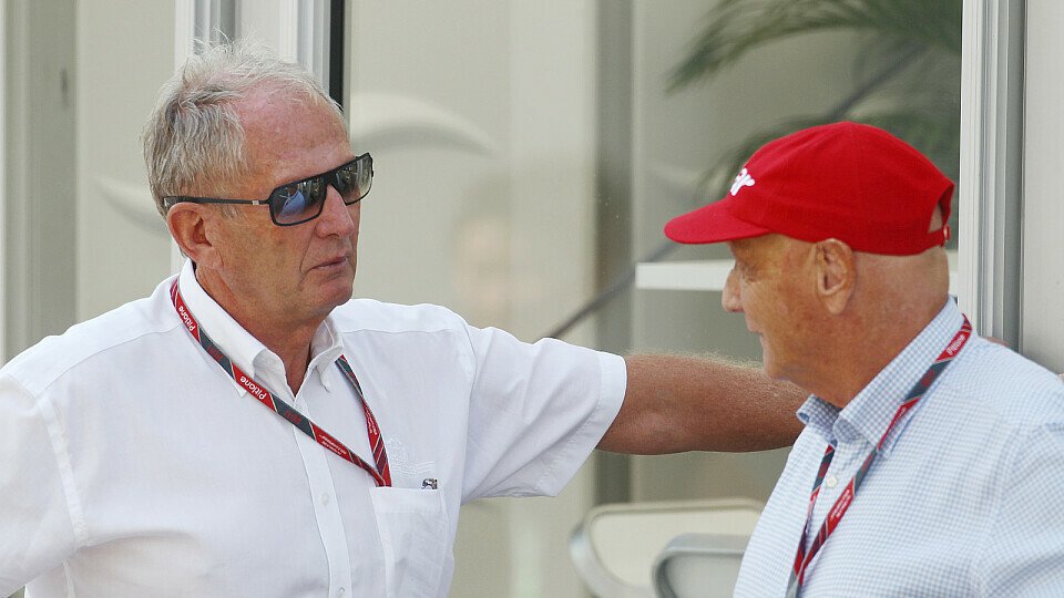 Dr. Helmut Marko und Niki Lauda liefern sich ein Wortgefecht, Foto: Sutton