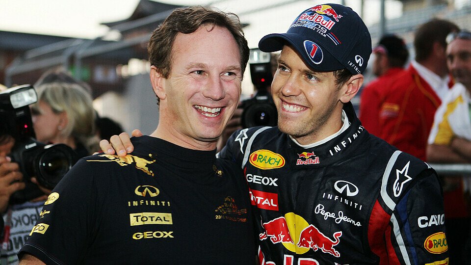 Selbst im Moment des Triumphs schreibt Red Bull die Gegner nicht ab, Foto: Sutton