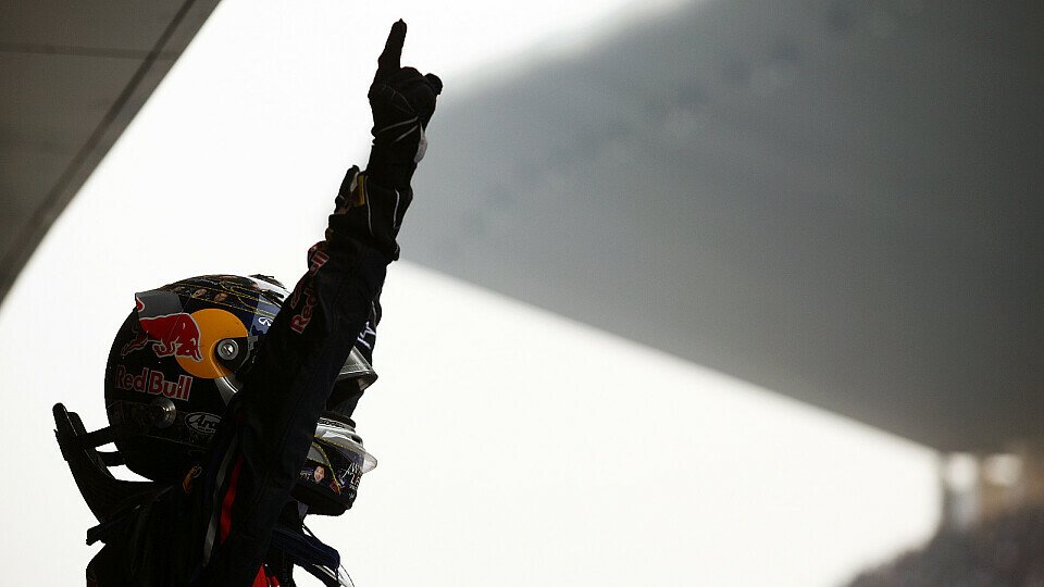Auch in Indien dominierte der Vettel-Finger klar das Geschehen, Foto: Sutton