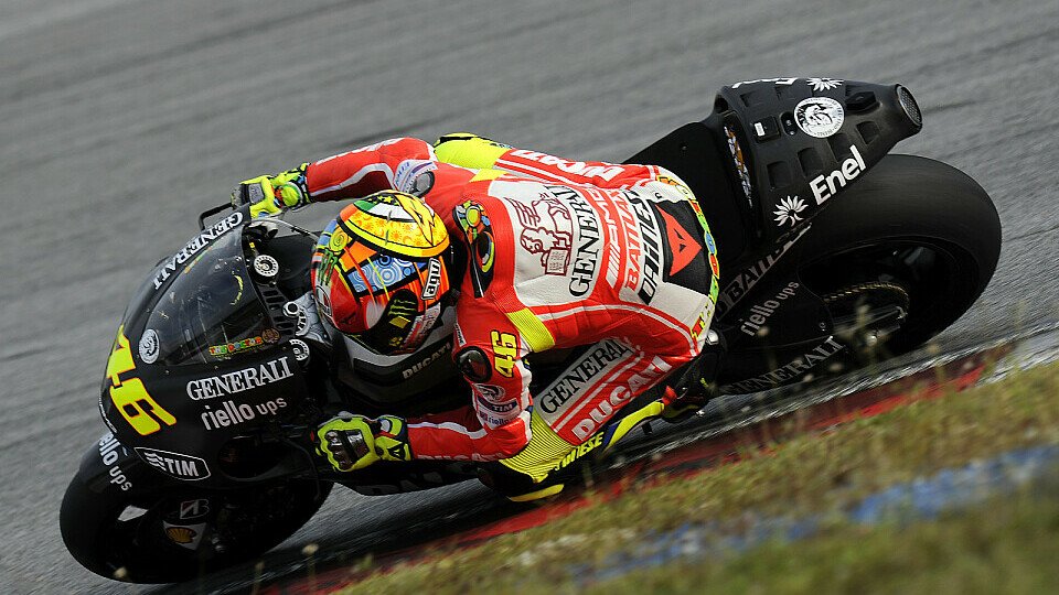 Valentino Rossi fühlte sich gleich am ersten Tag pudelwohl, Foto: Ducati