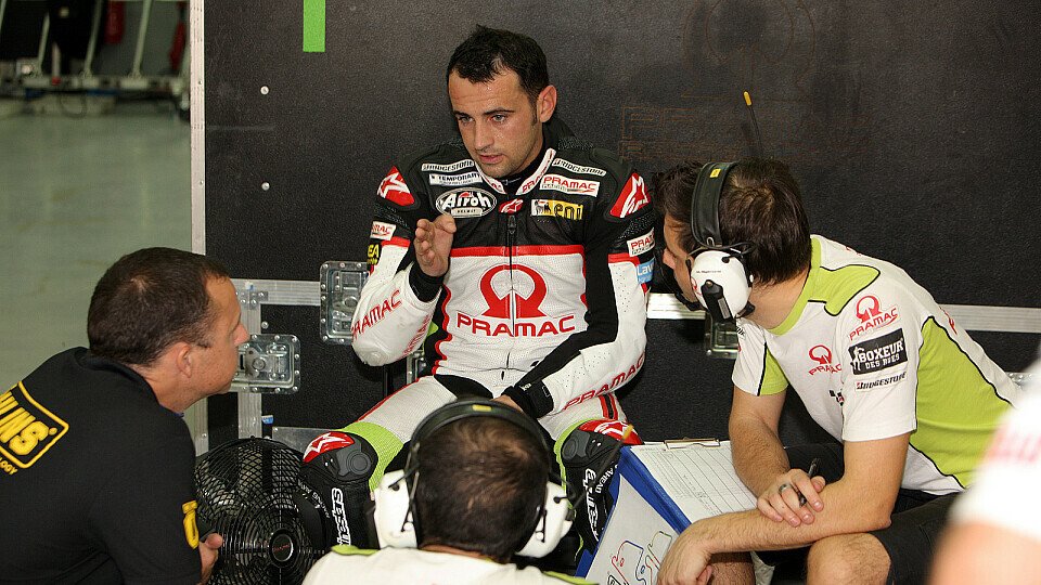 Hector Barbera verbrachte am Samstag viel Zeit in der Box., Foto: Milagro