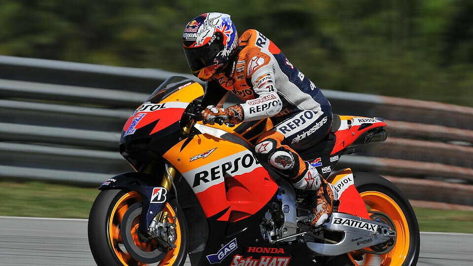 Casey Stoner wurde im Laufe des Tages immer schneller, Foto: Repsol Honda