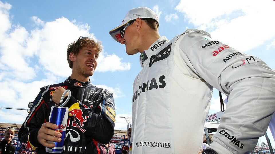 Geht es nach Sebastian Vettel, soll Schumacher in der F1 bleiben, Foto: Sutton