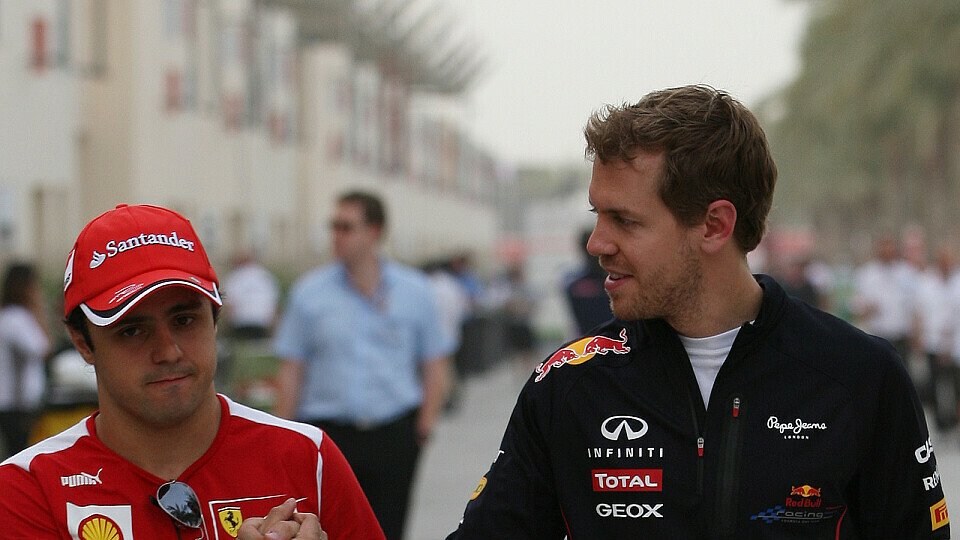 Gutes Verhältnis trotz Stallrivalität: Felipe Massa und Sebastian Vettel, Foto: Sutton