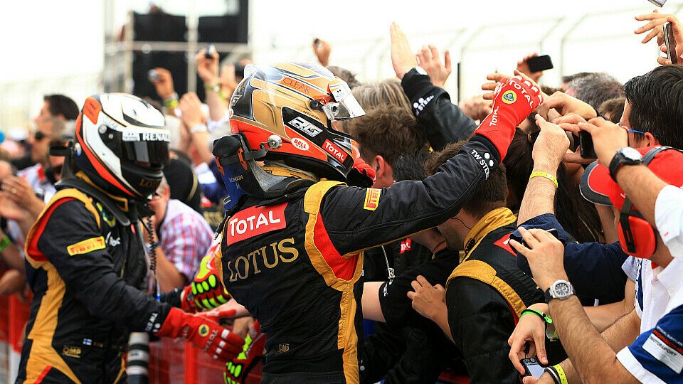 Die Lotus-Jubelbilder in Bahrain kamen nicht nur Romain Grosjean bekannt vor, Foto: Sutton