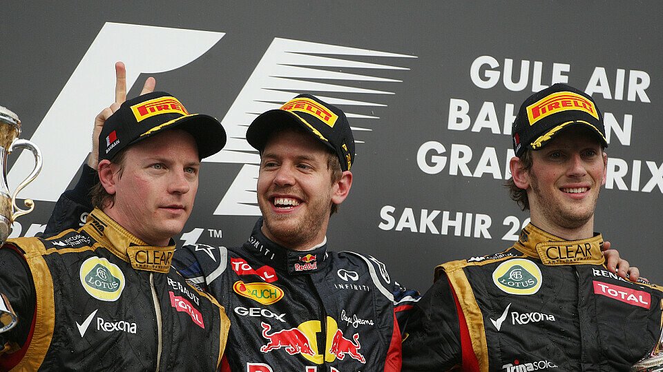 Sebastian Vettel kann nach seinem Sieg in Bahrain wieder lachen, Foto: Sutton