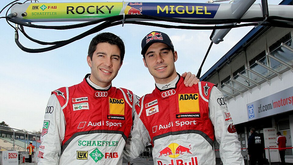 Mike Rockenfeller und Miguel Molina blicken optimistisch nach Valencia, Foto: Audi