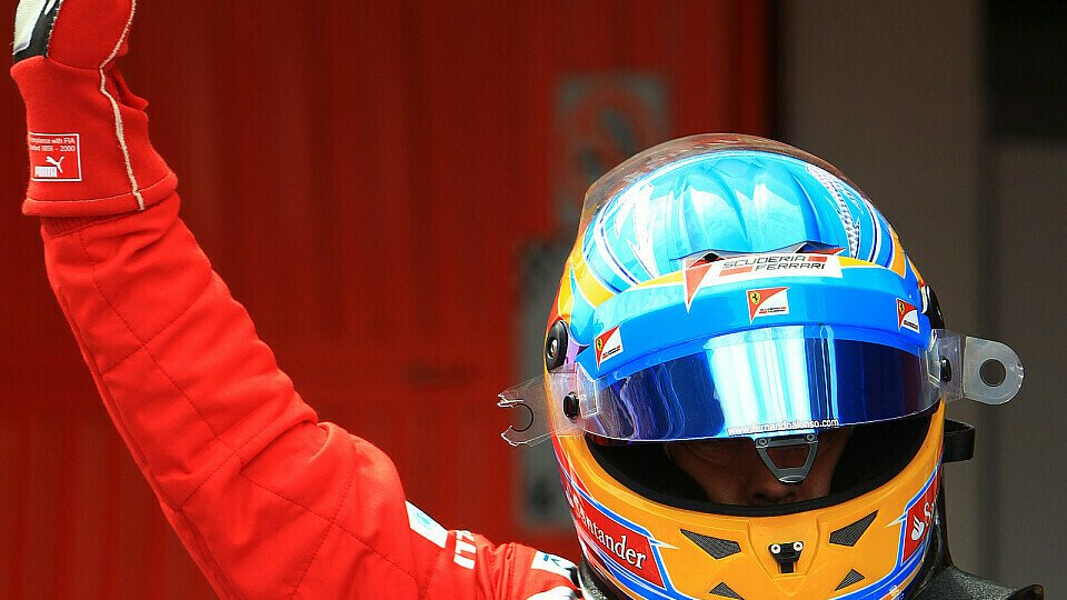 Fernando Alonso jubelte über seine dritte Startposition, Foto: Sutton