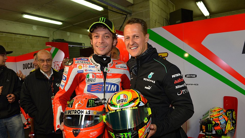 Michael Schumacher und Valentino Rossi teilen sich den Titel des Größten Rennfahrers der Geschichte, Foto: Monster