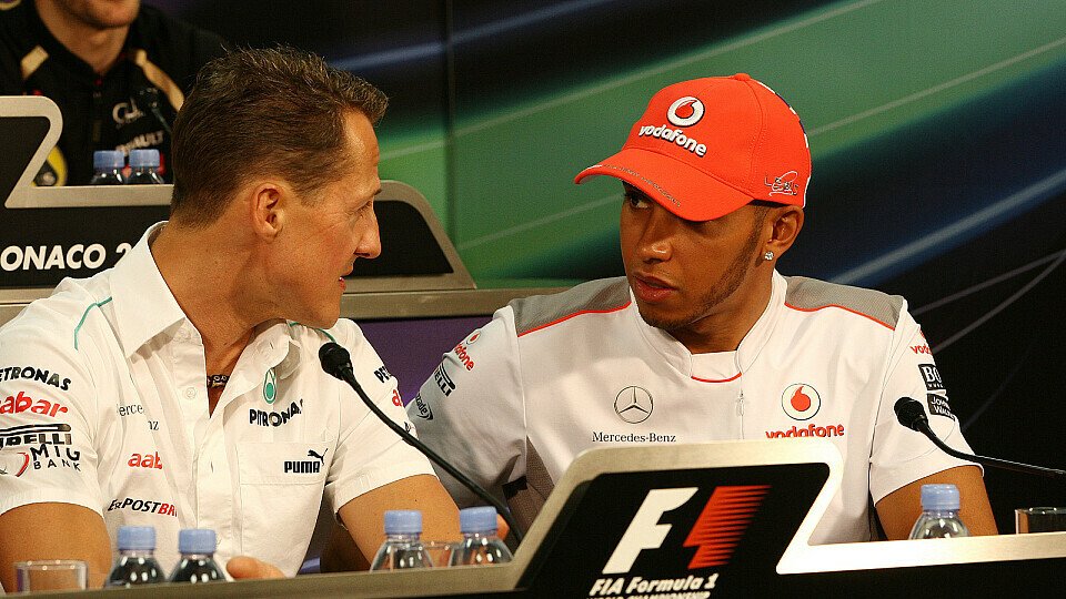 Sprechen Michael Schumacher und Lewis Hamilton über die Cockpit-Frage?, Foto: Sutton