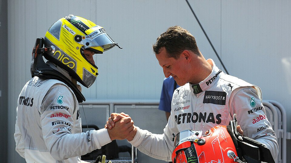 Michael Schumacher und Nico Rosberg konnten gegenseitig voneinander profitieren, Foto: Mercedes AMG