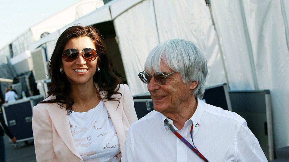 Bernie Ecclestone mit seiner Ehefrau Fabiana Flosi, Foto: Sutton