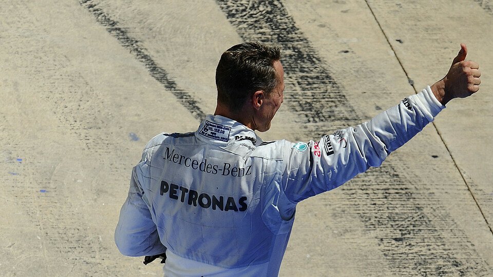Michael Schumacher hatte 2012 nicht allzu oft die Gelegenheit zum Jubeln, Foto: Sutton