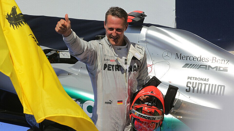 In Valencia schaffte Michael Schumacher zum ersten und einzigen Mal seit seinem Comeback den Sprung aufs Podium, Foto: Mercedes-Benz