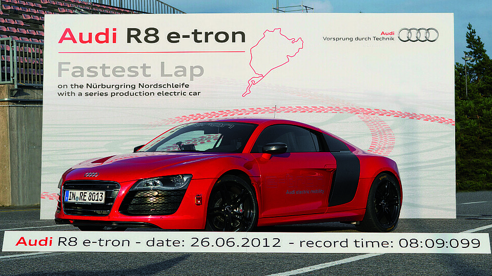 Streckenrekord für den Audi R8 e-tron, Foto: Audi 