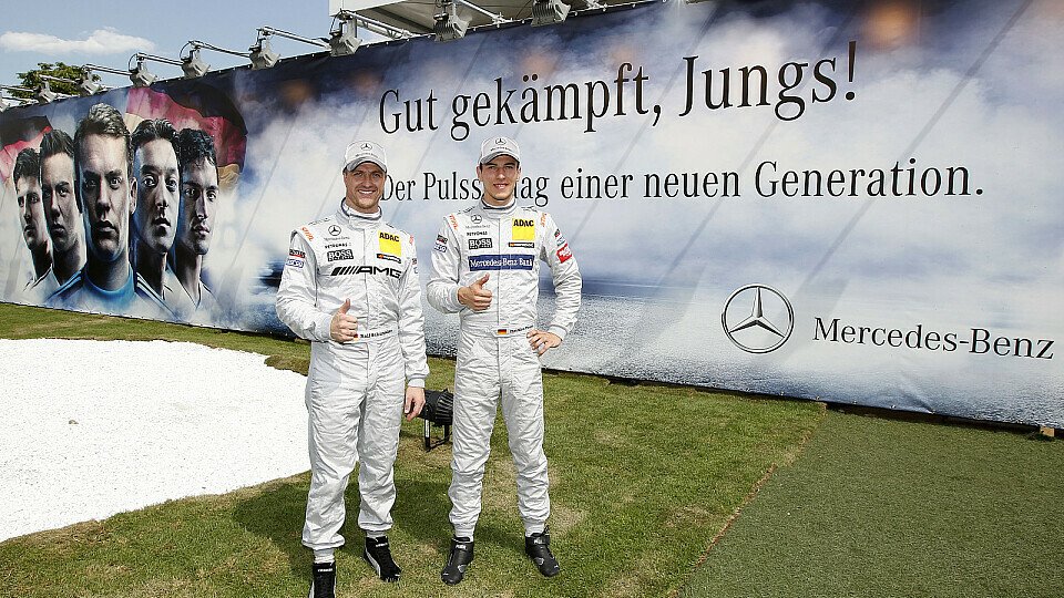 Für Ralf Schumacher und Christian Vietoris geht es beim Saisonfinale nur noch um einen versöhnlichen Abschluss, Foto: Mercedes-Benz