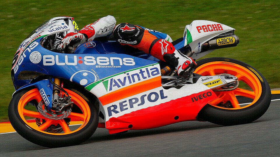 Maverick Vinales ließ nach dem Nuller vom Sachsenring schon im Training nichts anbrennen, Foto: Repsol Honda