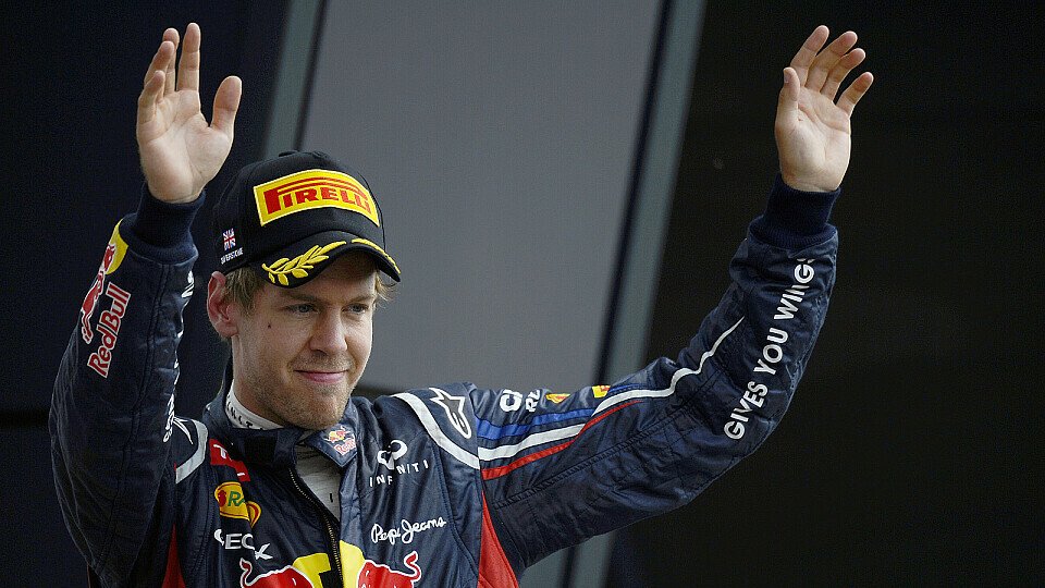 Vettel fuhr zum ersten Mal seit seinem Bahrain-Sieg wieder aufs Podium, Foto: Sutton