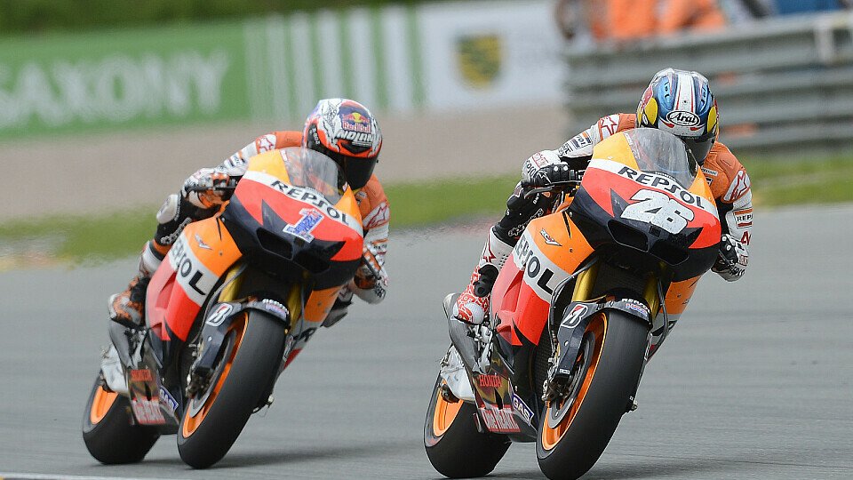 Dani Pedrosa erwartet nicht, dass Casey Stoner ihn freiwillig vorbeilässt, Foto: Milagro