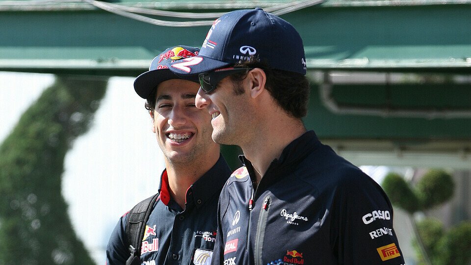 Webber und Ricciardo verstehen sich auch abseits der Strecke, Foto: Sutton